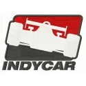 IndyCar logo embroidery design showcasing a dynamic stitched motif for auto and moto enthusiasts.