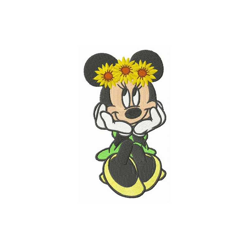 Waiting for Mickey embroidery design featuring a whimsical Mickey Mouse motif, ideal for children's clothing and accessories.