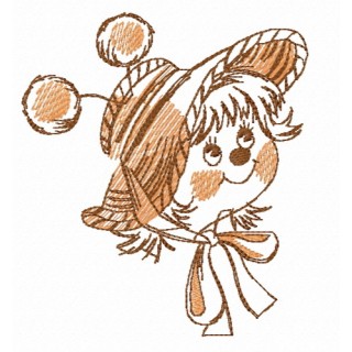 Snail's head embroidery design - Embroidery Design