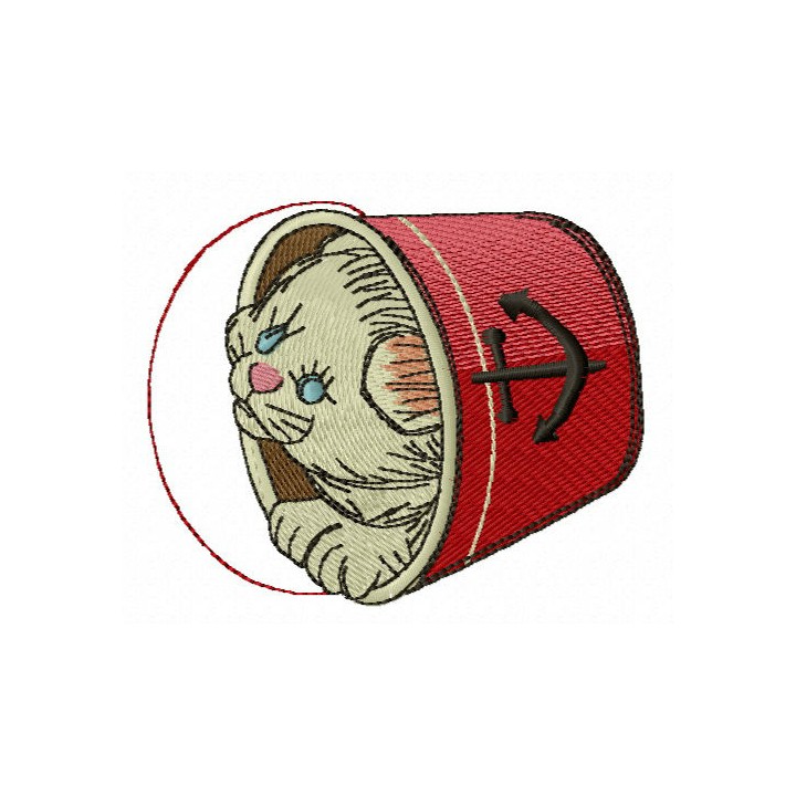 Kitten in bucket embroidery design - Embroidery Design