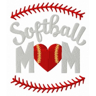 Softball mom embroidery design - Embroidery Design