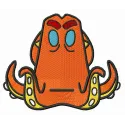 Hank embroidery design featuring a playful octopus from Finding Nemo, ideal for stitching on t-shirts or tote bags.