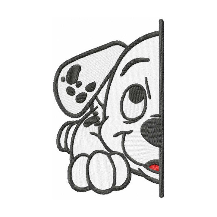 Dalmatian puppy half muzzle embroidery design - Embroidery Design