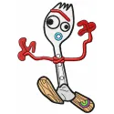 Forky embroidery design from Toy Story, featuring a whimsical stitched motif of the beloved character.