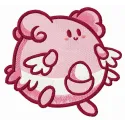 Blissey embroidery design showcasing a delightful Pokemon character, ideal for stitching on various fabric items.