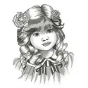 Preview of the Lass embroidery design featuring whimsical motifs ideal for girls and women’s apparel.