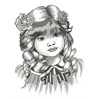 Lass embroidery design - Embroidery Design