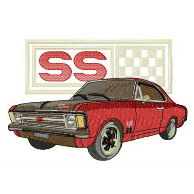 Chevrolet Chevelle SS embroidery design showcasing a detailed stitched motif for car enthusiasts.