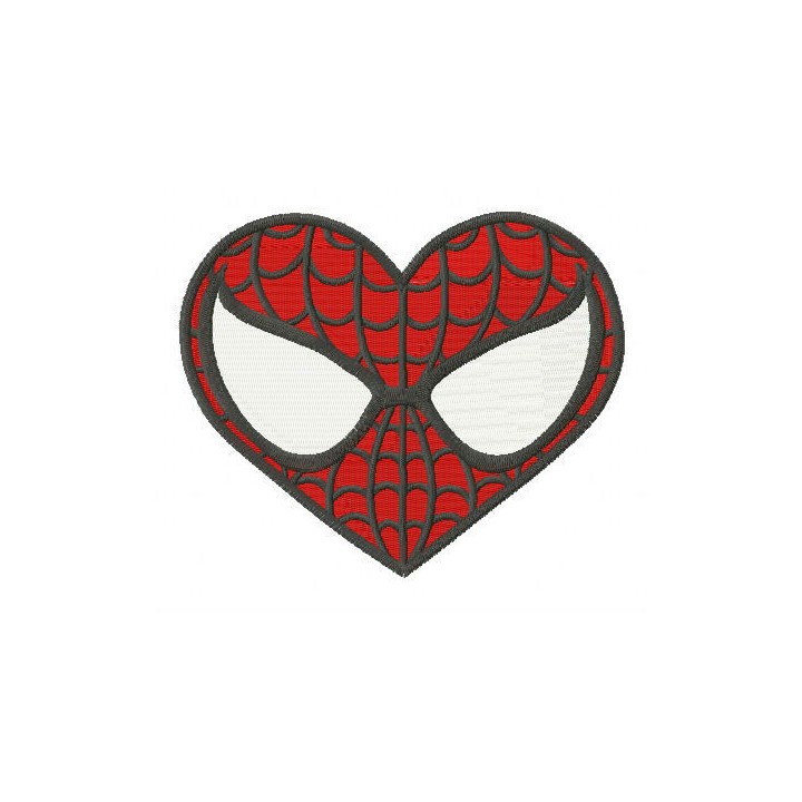 Superhero heart embroidery design - Embroidery Design