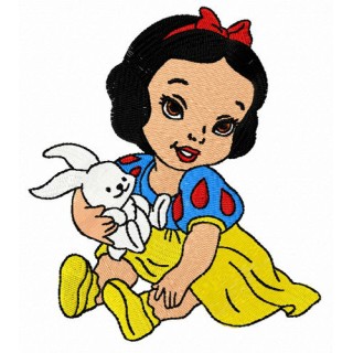 Snow White's childhood embroidery design - Embroidery Design