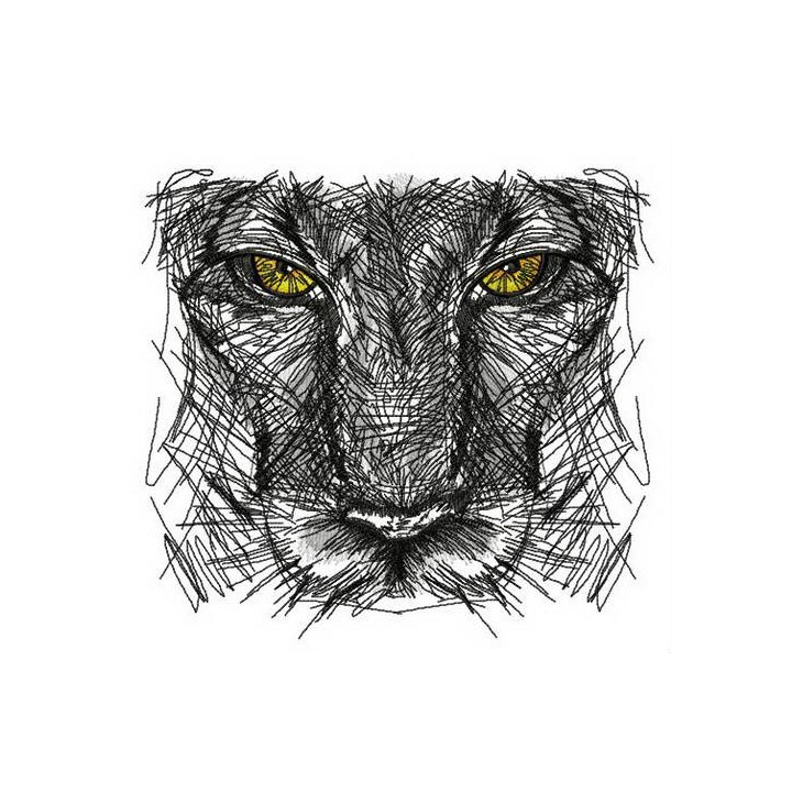 Predator's sketch embroidery design - Embroidery Design