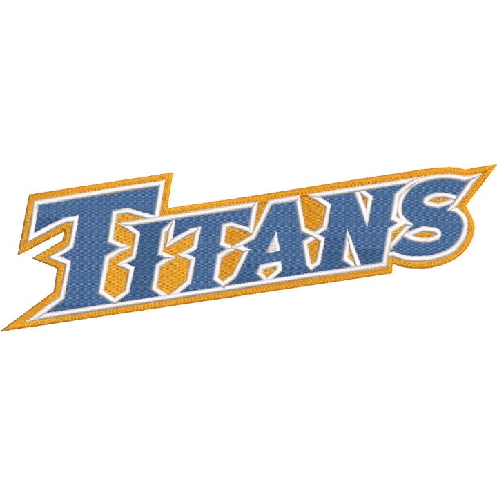 Cal State Fullerton Titans Secondary logo embroidery design - Embroidery Design