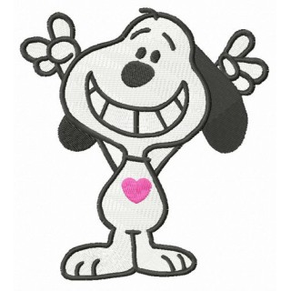 Snoopy cheers embroidery design - Embroidery Design