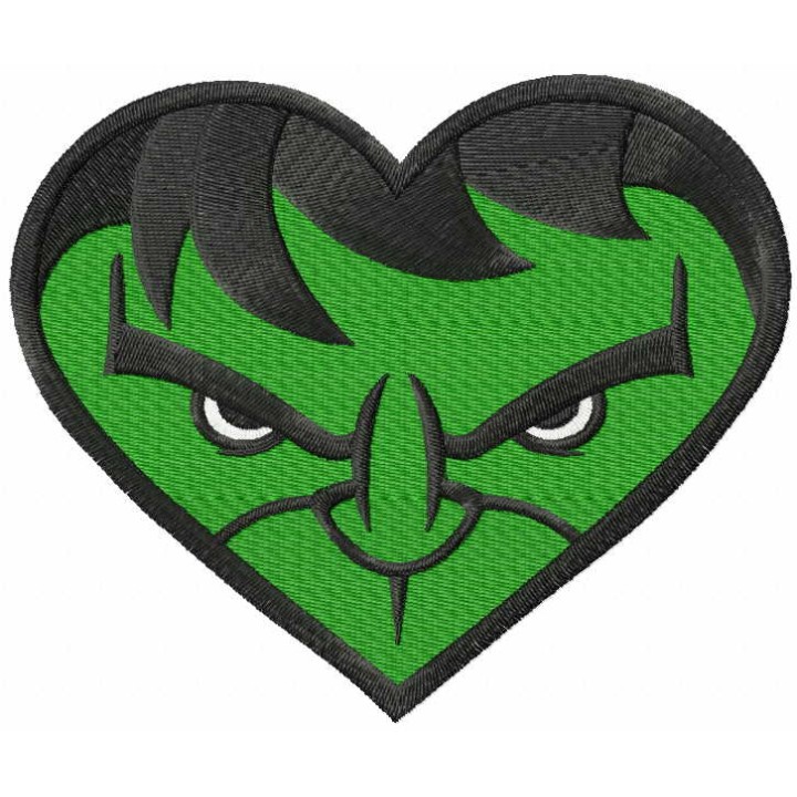 Hulk heart embroidery design - Embroidery Design