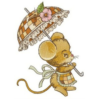 Little lady Mouse embroidery design - Embroidery Design