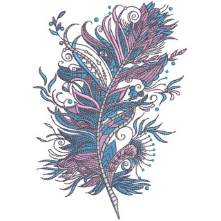 Firebird's feather embroidery design - Embroidery Design
