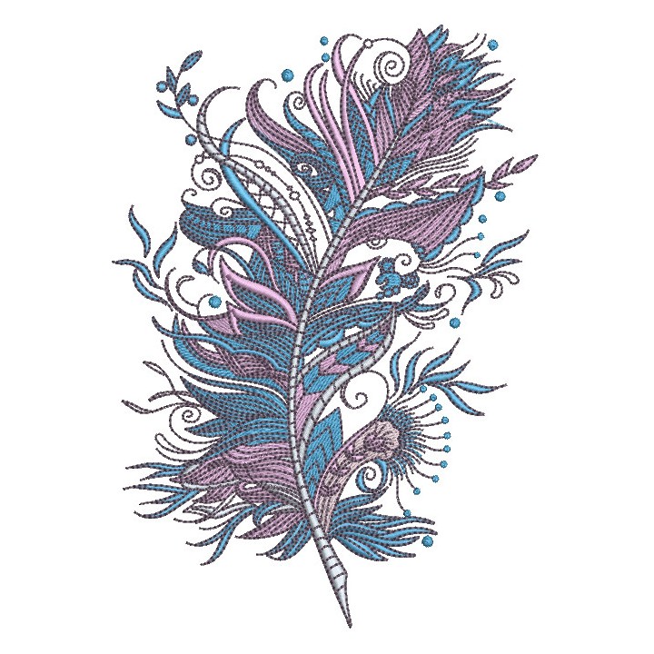 Firebird's feather embroidery design - Embroidery Design