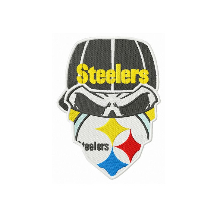 Steelers dead fan embroidery design - Embroidery Design