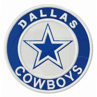 Dallas Cowboys round logo embroidery design - Embroidery Design