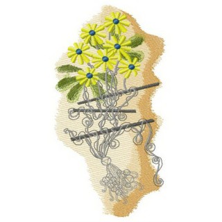 Hooked kite embroidery design - Embroidery Design