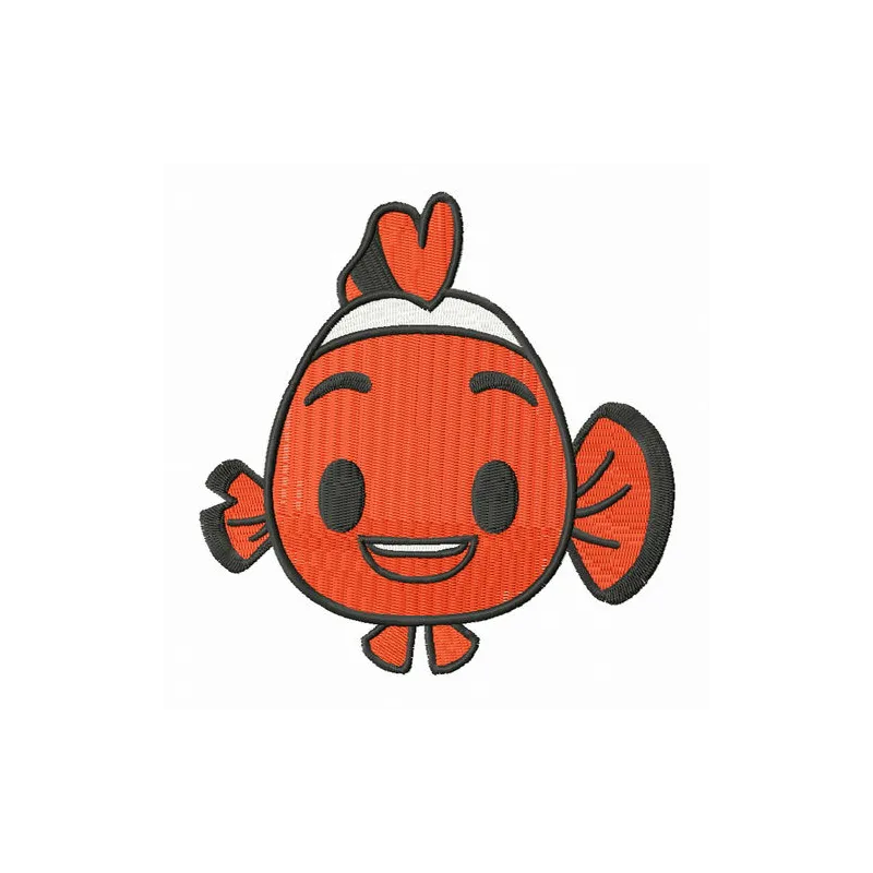 Happy Marlin embroidery design featuring a cheerful marlin from Finding Nemo, perfect for kids' apparel or accessories.