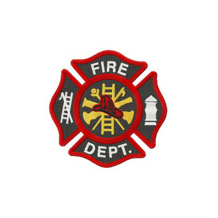 Fire Department Florian cross embroidery design - Embroidery Design