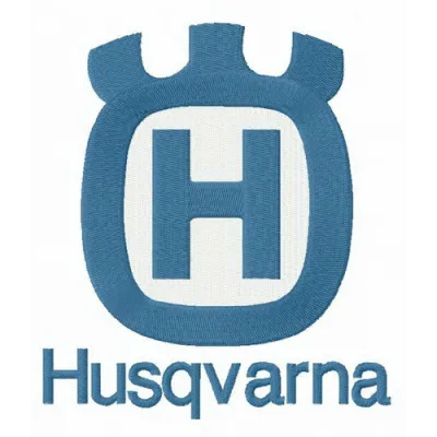 Husqvarna Sewing Machines logo embroidery design preview, showcasing detailed stitching patterns for machine enthusiasts.
