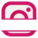 Instagram girlish logo monogram embroidery design showcasing a trendy stitched motif for personalized items.