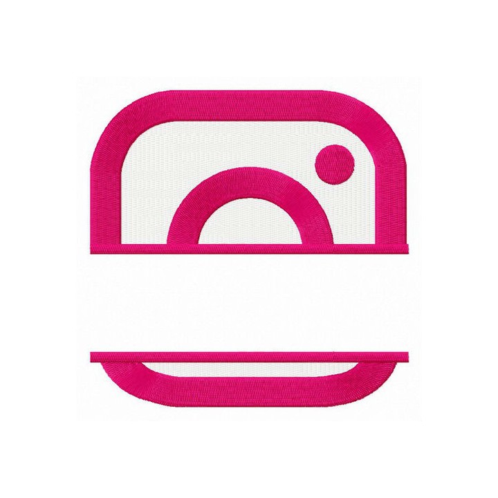 Instagram girlish logo monogram embroidery design - Embroidery Design