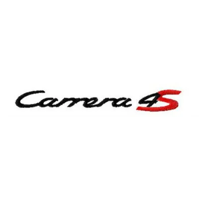 Carrera 4S logo embroidery design showcased on a stylish cap, perfect for automotive enthusiasts.