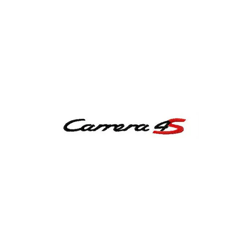 Carrera 4S logo embroidery design showcased on a stylish cap, perfect for automotive enthusiasts.