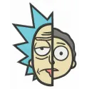 Preview of a Rick and Morty embroidery design featuring the iconic characters for creative stitching projects.