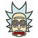 Hypnotic Rick embroidery design featuring a whimsical character from the popular Rick and Morty series.