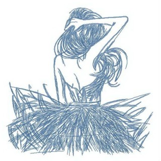 Young dancer embroidery design - Embroidery Design