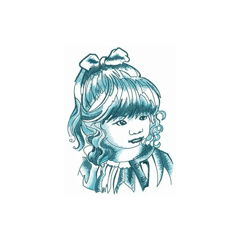 Preview of the Girl's Thoughts embroidery design featuring whimsical motifs ideal for girls' apparel and accessories.