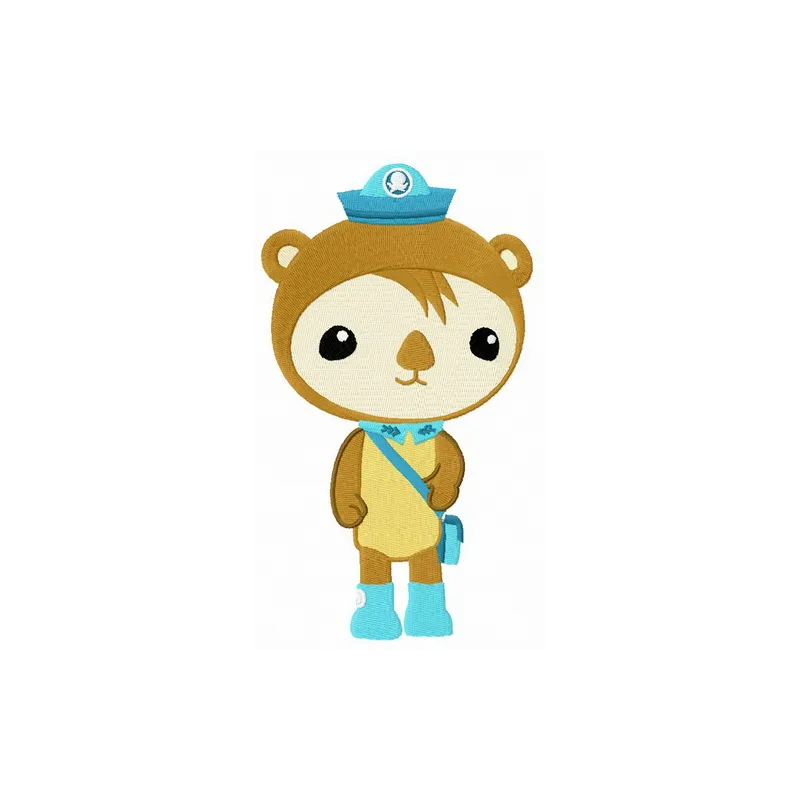 Shellington Sea Otter embroidery design featuring the beloved character from the Octonauts series, ideal for stitching on ch…