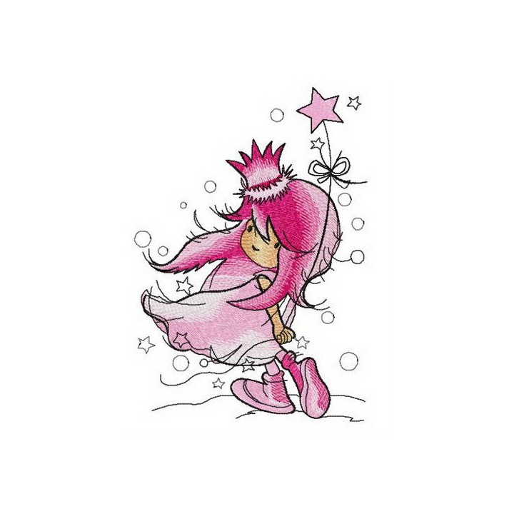 Dreamy princess embroidery design - Embroidery Design