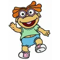 Skeeter embroidery design featuring a playful character from Muppet Babies, ideal for crafting unique children's apparel.