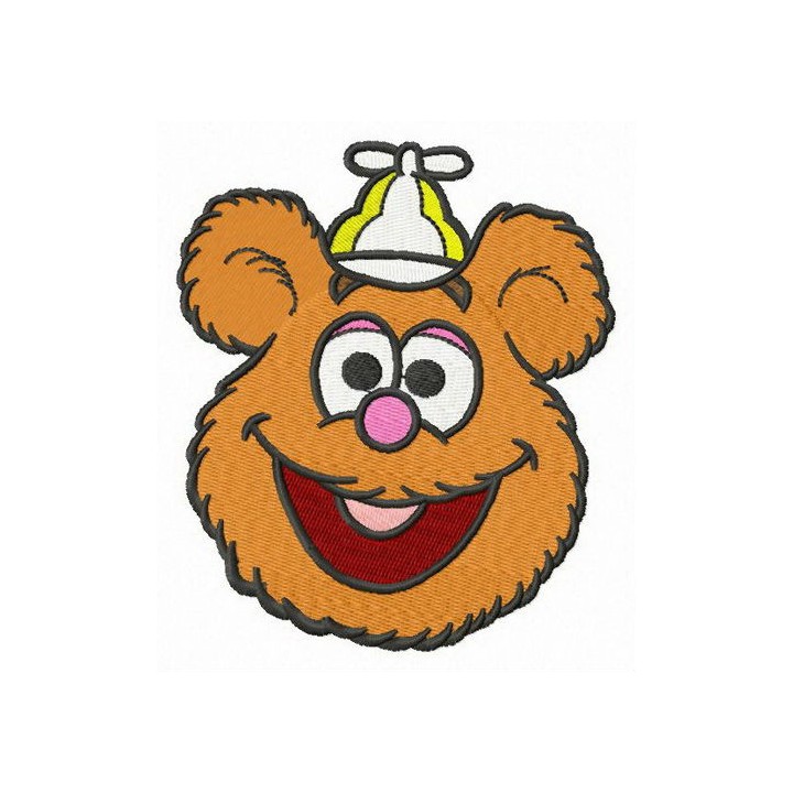 Baby Fozzie head embroidery design - Embroidery Design