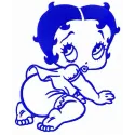 Baby Betty embroidery design featuring a charming Betty Boop motif for playful stitching on baby onesies.