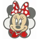 Minnie Mouse's first date embroidery design featuring a charming motif for stitching on apparel and accessories.
