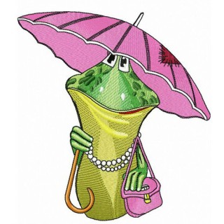 Aunt Frog embroidery design - Embroidery Design