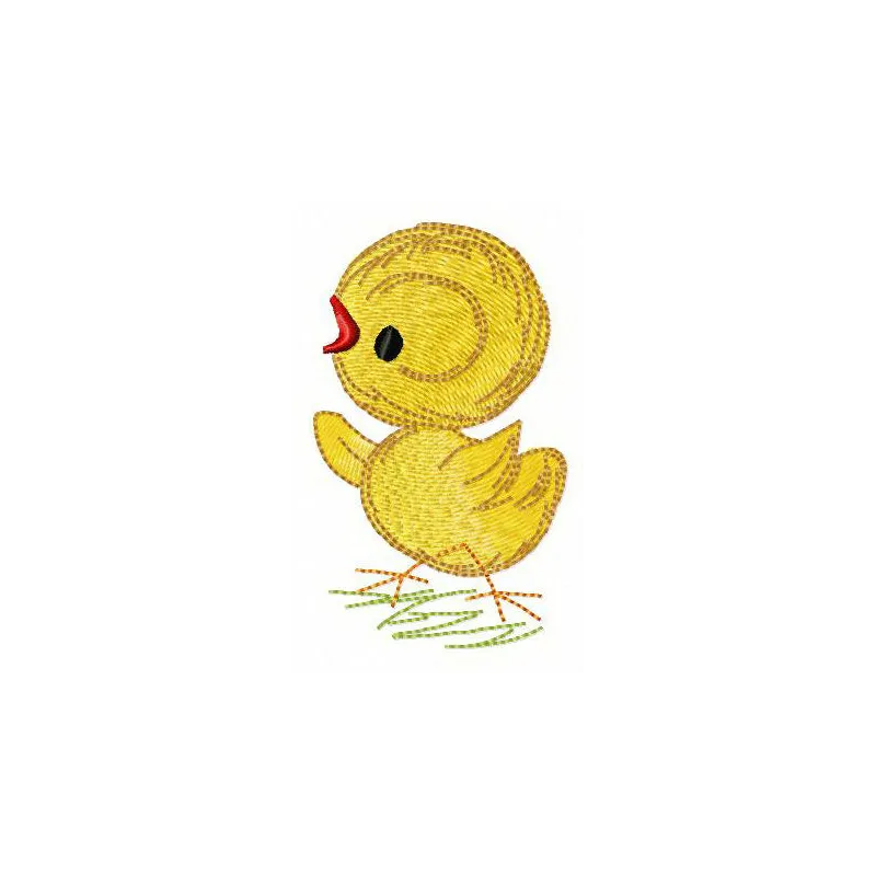 Tiny chicken embroidery design showcasing a delightful bird motif for creative stitching projects.