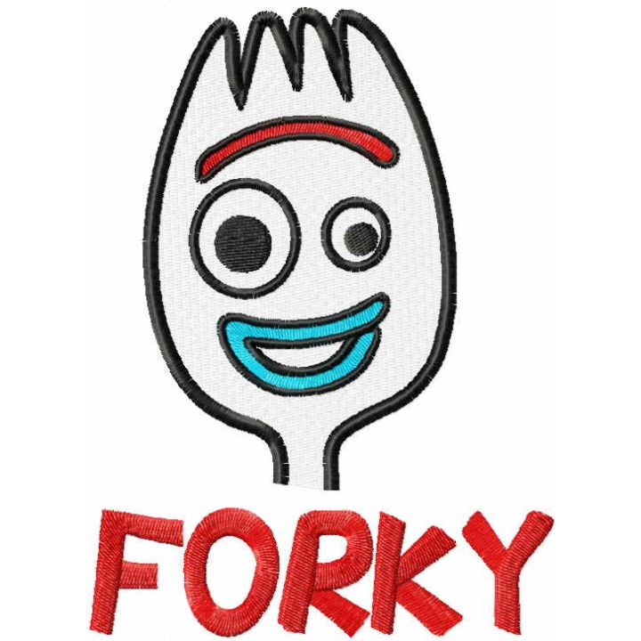 Forky play time embroidery design - Embroidery Design