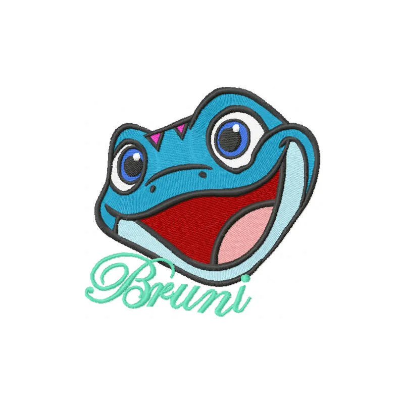 Bruniiii embroidery design from the Frozen collection, showcasing intricate stitching patterns for creative projects.