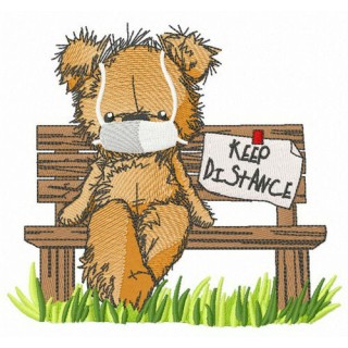 Keep distance embroidery design - Embroidery Design