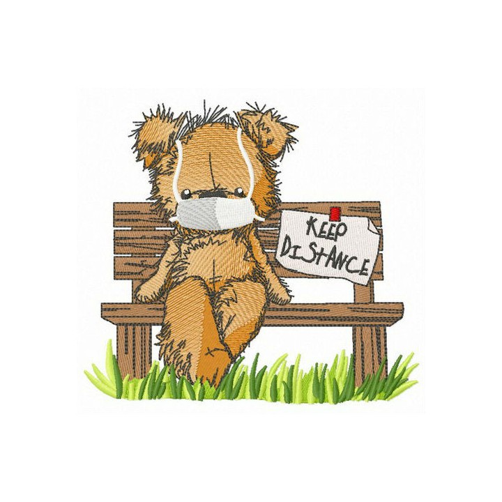 Keep distance embroidery design - Embroidery Design