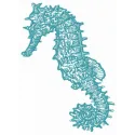 Preview of a blue seahorse embroidery design, showcasing intricate stitching patterns inspired by sea life.