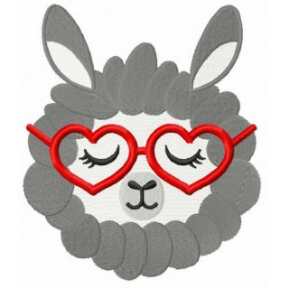 Sleepy llama embroidery design - Embroidery Design