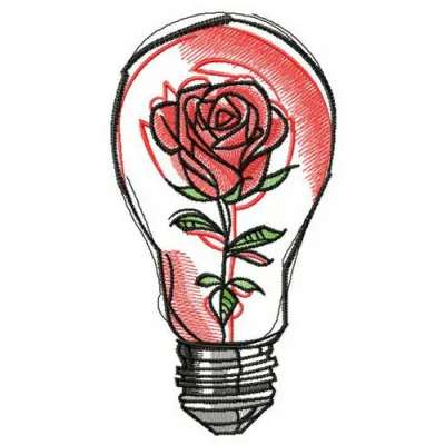 Fragile rose embroidery design showcasing delicate floral motifs on fabric, perfect for various stitching projects.
